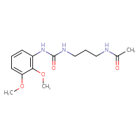 Chemical structure of N-(3-{[(2,3-dimethoxyphenyl)carbamoyl]amino}propyl)acetamide - CSSB02056804605