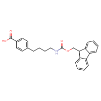Chemical structure of 4-[4-({[(9H-fluoren-9-yl)methoxy]carbonyl}amino)butyl]benzoic acid - CSSB20621672722