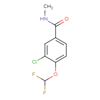 Chemical structure of 3-chloro-4-(difluoromethoxy)-N-methylbenzamide - CSSB01992430585