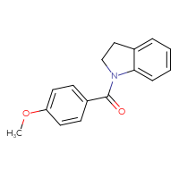 Chemical structure of 1-(4-methoxybenzoyl)-2,3-dihydro-1H-indole - CSSB00103799547