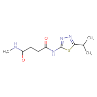 Chemical structure of N-methyl-N'-[5-(propan-2-yl)-1,3,4-thiadiazol-2-yl]butanediamide - CSSB00103396425