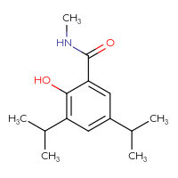 Chemical structure of 2-hydroxy-N-methyl-3,5-bis(propan-2-yl)benzamide - CSSB01995812739