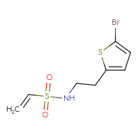 Chemical structure of N-[2-(5-bromothiophen-2-yl)ethyl]ethene-1-sulfonamide - CSSB00155118913