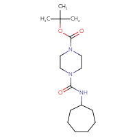 Chemical structure of tert-butyl 4-(cycloheptylcarbamoyl)piperazine-1-carboxylate - CSSB00104957258