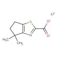 Chemical structure of lithium(1+) 4,4-dimethyl-4H,5H,6H-cyclopenta[d][1,3]thiazole-2-carboxylate - CSSB14901603711