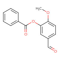 Chemical structure of 5-formyl-2-methoxyphenyl benzoate - CSSB00020633255