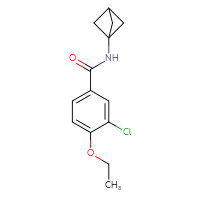 Chemical structure of N-{bicyclo[1.1.1]pentan-1-yl}-3-chloro-4-ethoxybenzamide - CSSB06919553609