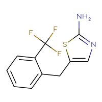 Chemical structure of 5-{[2-(trifluoromethyl)phenyl]methyl}-1,3-thiazol-2-amine - CSSB00000636338