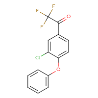 Chemical structure of 1-(3-chloro-4-phenoxyphenyl)-2,2,2-trifluoroethan-1-one - CSSB21103684287