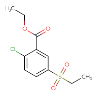 Chemical structure of ethyl 2-chloro-5-(ethanesulfonyl)benzoate - CSSB00103387557