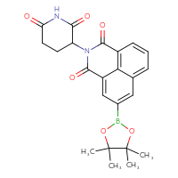 Chemical structure of 3-(2,6-dioxopiperidin-3-yl)-7-(4,4,5,5-tetramethyl-1,3,2-dioxaborolan-2-yl)-3-azatricyclo[7.3.1.0⁵,¹³]trideca-1(13),5,7,9,11-pentaene-2,4-dione - CSSB06744473684