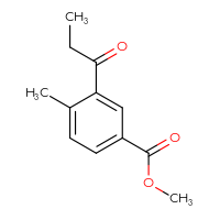 Chemical structure of methyl 4-methyl-3-propanoylbenzoate - CSSB00048967814