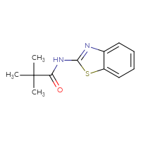 Chemical structure of N-(1,3-benzothiazol-2-yl)-2,2-dimethylpropanamide - CSSB00020451299
