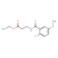 Chemical structure of ethyl 3-[(2-chloro-5-methoxyphenyl)formamido]propanoate - CSSB06308376802