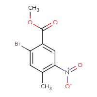 Chemical structure of methyl 2-bromo-4-methyl-5-nitrobenzoate - CSSB00020806173