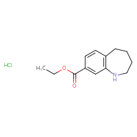 Chemical structure of ethyl 2,3,4,5-tetrahydro-1H-1-benzazepine-8-carboxylate hydrochloride - CSSB20963518271