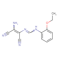 Chemical structure of N'-(2-amino-1,2-dicyanoeth-1-en-1-yl)-N-(2-ethoxyphenyl)methanimidamide - CSSB02125603994