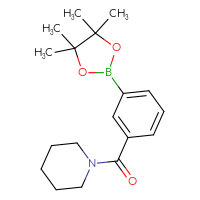 Chemical structure of 1-[3-(4,4,5,5-tetramethyl-1,3,2-dioxaborolan-2-yl)benzoyl]piperidine - CSSB00020613837