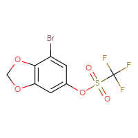 Chemical structure of 7-bromo-2H-1,3-benzodioxol-5-yl trifluoromethanesulfonate - CSSB21010561114