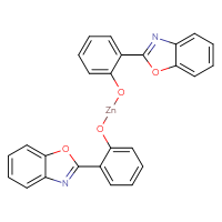 Chemical structure of bis[2-(1,3-benzoxazol-2-yl)phenoxy]zinc - CSSB00025768029