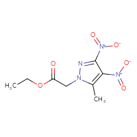 Chemical structure of ethyl 2-(5-methyl-3,4-dinitro-1H-pyrazol-1-yl)acetate - CSSB00015197401