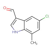 Chemical structure of 5-chloro-7-methyl-1H-indole-3-carbaldehyde - CSSB00009877053