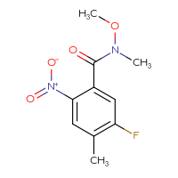Chemical structure of 5-fluoro-N-methoxy-N,4-dimethyl-2-nitrobenzamide - CSSB00990255223