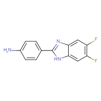 Chemical structure of 4-(5,6-difluoro-1H-1,3-benzodiazol-2-yl)aniline - CSSB00000557687