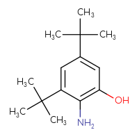 Chemical structure of 2-amino-3,5-di-tert-butylphenol - CSSB00010777864