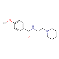 Chemical structure of 4-methoxy-N-[2-(piperidin-1-yl)ethyl]benzamide - CSSB00046232010
