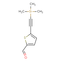 Chemical structure of 5-[2-(trimethylsilyl)ethynyl]thiophene-2-carbaldehyde - CSSB00010109666