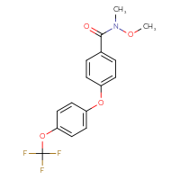 Chemical structure of N-methoxy-N-methyl-4-[4-(trifluoromethoxy)phenoxy]benzamide - CSSB15947028504