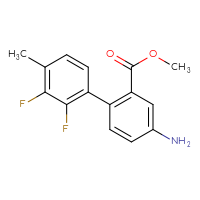 Chemical structure of methyl 4-amino-2',3'-difluoro-4'-methyl-[1,1'-biphenyl]-2-carboxylate - CSSB06582660177