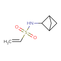 Chemical structure of N-{bicyclo[1.1.1]pentan-2-yl}ethene-1-sulfonamide - CSMB20973743677