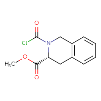Chemical structure of methyl (3R)-2-(carbonochloridoyl)-1,2,3,4-tetrahydroisoquinoline-3-carboxylate - CSSB21224773189