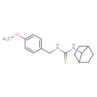 Chemical structure of 3-{bicyclo[2.2.1]heptan-7-yl}-1-[(4-methoxyphenyl)methyl]thiourea - CSSB15211398750
