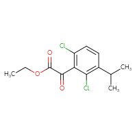 Chemical structure of ethyl 2-[2,6-dichloro-3-(propan-2-yl)phenyl]-2-oxoacetate - CSSB21103685829