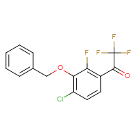 Chemical structure of 1-[3-(benzyloxy)-4-chloro-2-fluorophenyl]-2,2,2-trifluoroethan-1-one - CSSB00135500886