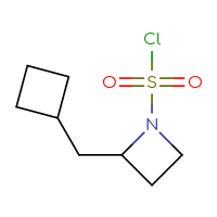 Chemical structure of 2-(cyclobutylmethyl)azetidine-1-sulfonyl chloride - CSSB00120324214