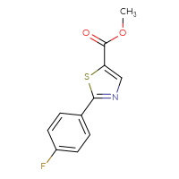 Chemical structure of methyl 2-(4-fluorophenyl)-1,3-thiazole-5-carboxylate - CSSB00012354466