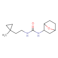 Chemical structure of 3-[2-(1-methylcyclopropyl)ethyl]-1-{7-oxabicyclo[2.2.1]heptan-2-yl}urea - CSSB00083213230
