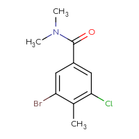Chemical structure of 3-bromo-5-chloro-N,N,4-trimethylbenzamide - CSSB00155534702