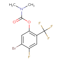 Chemical structure of 5-bromo-4-fluoro-2-(trifluoromethyl)phenyl N,N-dimethylcarbamate - CSSB21432504700