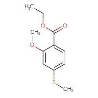 Chemical structure of ethyl 2-methoxy-4-(methylsulfanyl)benzoate - CSSB00000005871