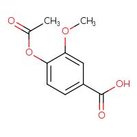 Chemical structure of 4-(acetyloxy)-3-methoxybenzoic acid - CSSB00000056858