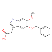 Chemical structure of 2-[5-(benzyloxy)-6-methoxy-1H-indol-3-yl]acetic acid - CSSB00020614894