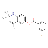 Chemical structure of 2,2,4-trimethyl-1,2-dihydroquinolin-6-yl 3-fluorobenzoate - CSSB00020598063