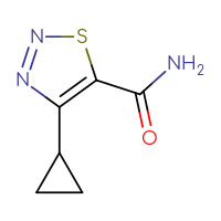Chemical structure of 4-cyclopropyl-1,2,3-thiadiazole-5-carboxamide - CSSB00009985433
