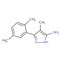 Chemical structure of 3-(2,5-dimethylphenyl)-4-methyl-1H-pyrazol-5-amine - CSSB00011266974