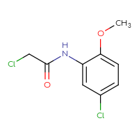 Chemical structure of 2-chloro-N-(5-chloro-2-methoxyphenyl)acetamide - CSSB00000183522